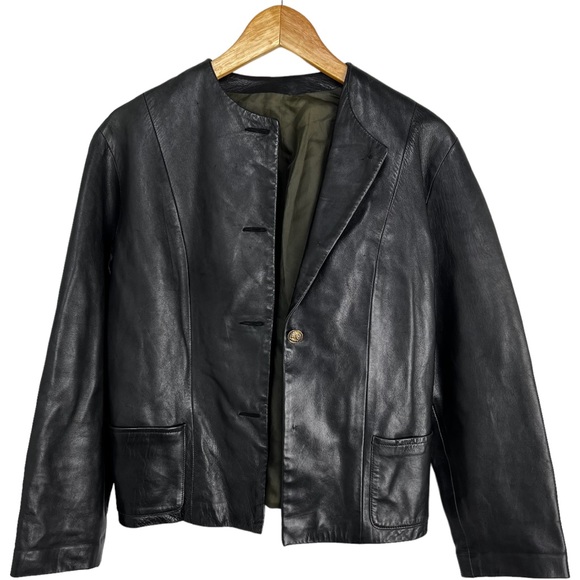 Vintage Jackets & Blazers - Vintage made in France genuine leather jacket